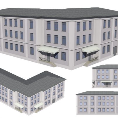 Architectural 3D image of a Building