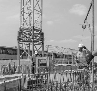 Men at work in Construction with a CSCS Test and CSCS card